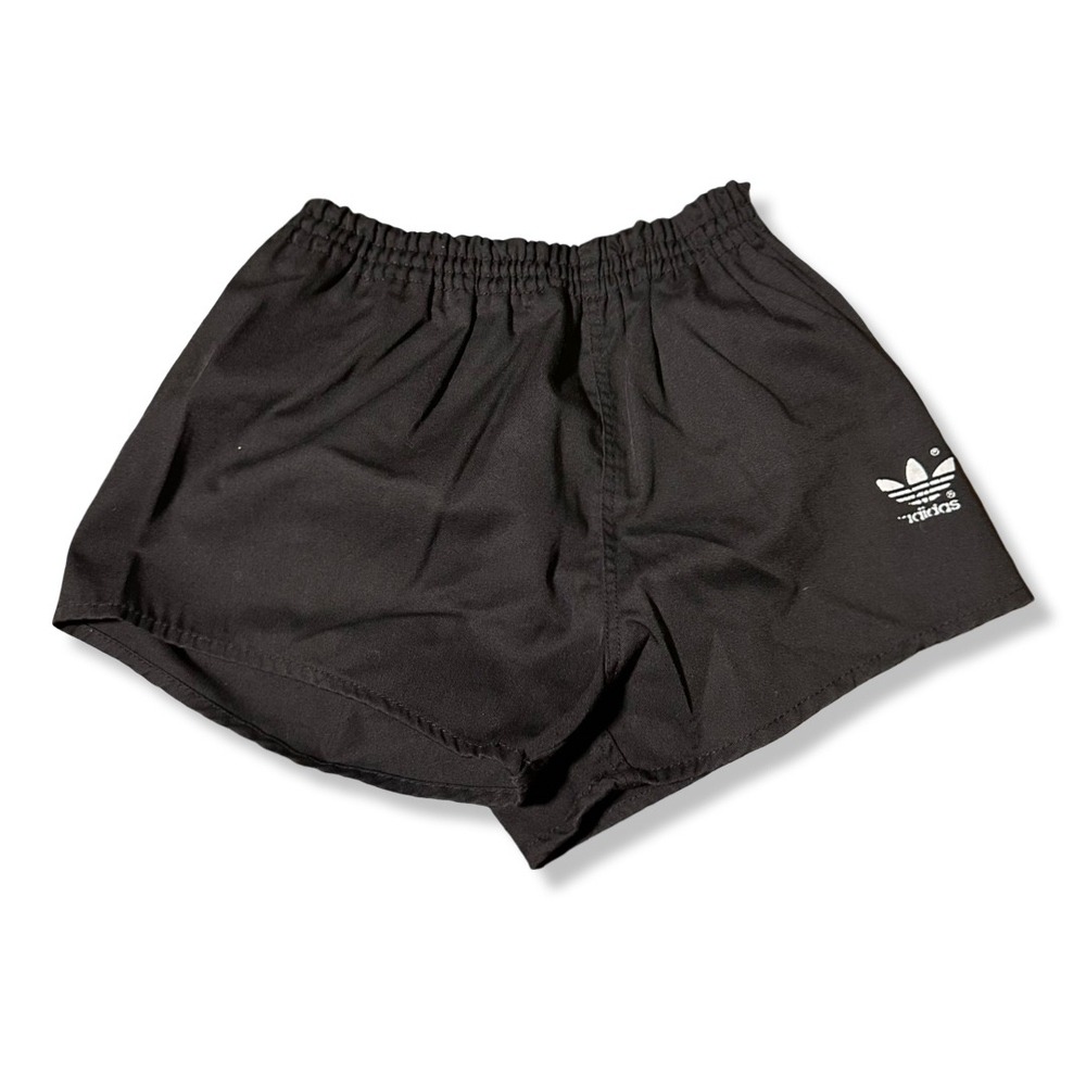 Vintage 70s Adidas Athletic Shorts Mens 26/28 Black Excellent Trefoil Running